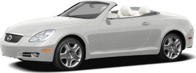 Silver convertible with white leather interior, sleek profile