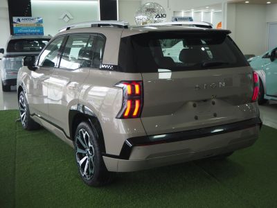 Rear view of SUV with LED tail lights and roof rails