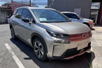 Modern SUV front with LED headlights and unique grille design