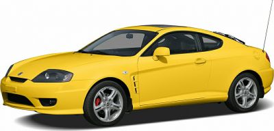 Side profile of a sporty coupe with alloy wheels and sleek body lines