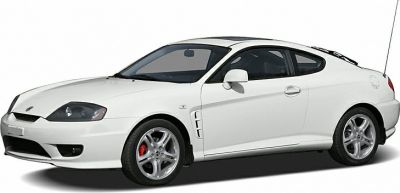 White sports coupe with alloy wheels and aerodynamic design.