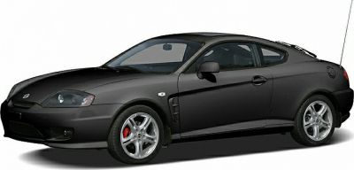 Black sporty coupe with alloy wheels and sleek aerodynamic design