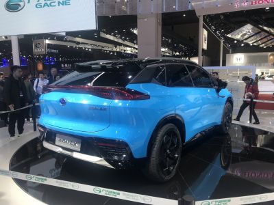 Rear 3/4 view with LED tail lights and contrasting black roof