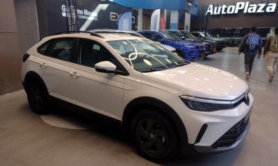 Front-side exterior view of modern crossover with sleek design