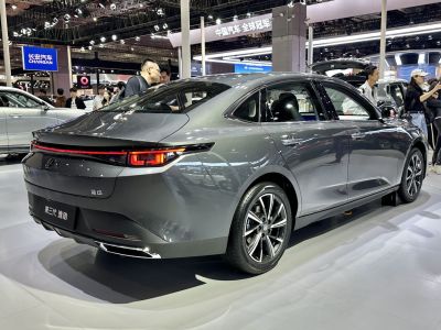 Sleek rear profile with distinctive LED tail lights and stylish alloy wheels