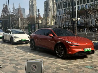 Sleek coupé-profile electric SUVs with sharp LED lighting and aerodynamic wheels
