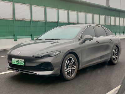 Sleek aerodynamic sedan with sporty alloy wheels