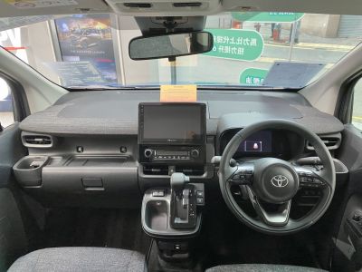 Modern dashboard with touchscreen infotainment and ergonomic controls