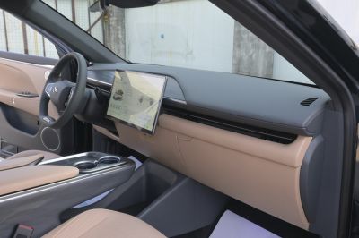 Large touchscreen display and sleek modern dashboard interior