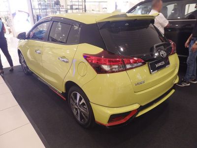 Rear hatchback with distinctive taillights and sporty bumper