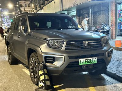 Front grille, LED headlights, rugged SUV design