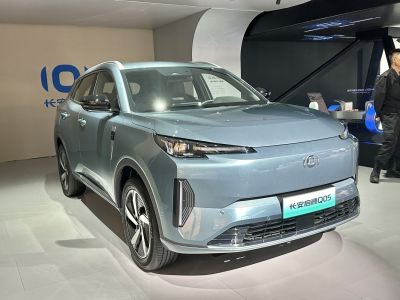 Sleek LED headlights and aerodynamic wheels on a modern electric SUV