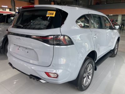 Rear view of SUV with LED taillights and alloy wheels