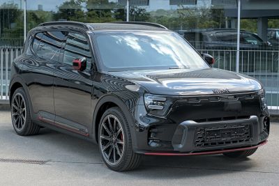 Modern compact SUV with LED headlights and sporty alloy wheels