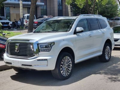 Large chrome grille and LED headlights on a luxury SUV