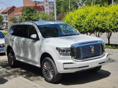 Luxury large SUV with prominent chrome grille and LED headlights