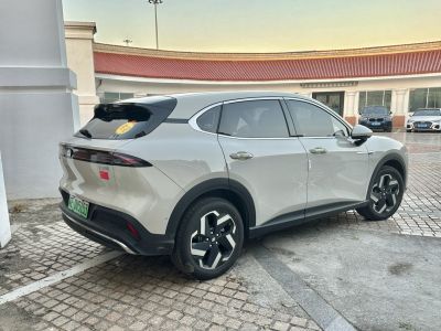 Rear and side view of an electric SUV with modern alloy wheels
