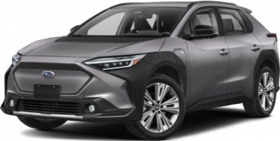 Front angle view of an electric SUV with LED headlights and aerodynamic design.