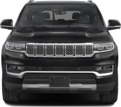 Front view of SUV with distinct grille and slim LED headlights