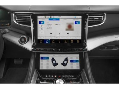 Dual touchscreen infotainment and climate control system in vehicle interior