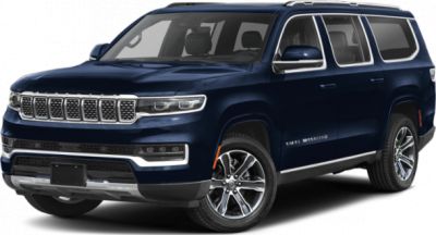 Front three-quarter view of a premium SUV with bold grille and sleek LED headlights