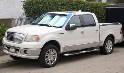 Luxury pickup with chrome grille and alloy wheels
