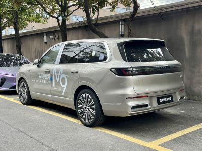 Rear side view of silver modern SUV with sleek taillights and alloy wheels