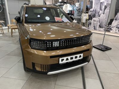 Front view with LED matrix grille and modern headlights