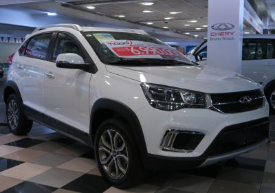 Compact SUV front profile with LED headlights and alloy wheels