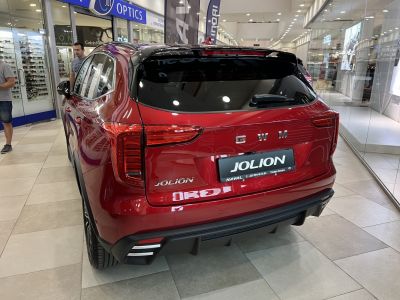 Rear view of modern SUV with distinctive vertical tail lights