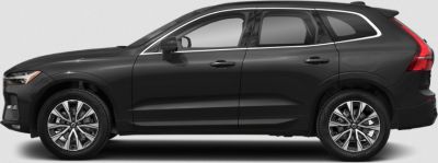 Full side profile of a sleek black SUV with modern alloy wheels