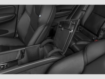 Interior storage console and premium leather seats.