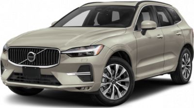 Front three-quarter view of Volvo SUV with modern grille and headlights