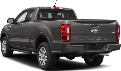 Pickup truck with extra cab and chrome alloy wheels