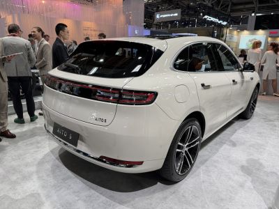 Rear side view with sleek tail light and alloy wheels