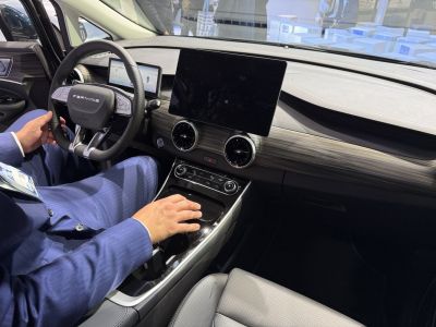 Dual digital displays and modern dashboard controls