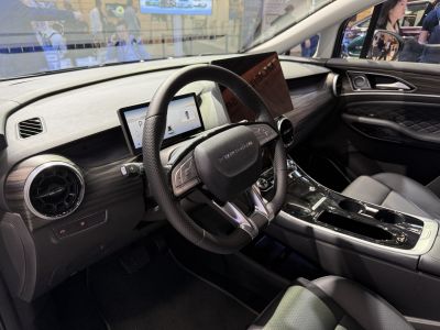 Steering wheel and dual digital display dashboard