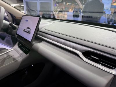 Large digital touchscreen and modern dashboard interior