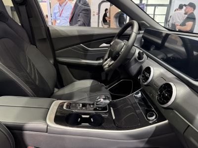 Interior with digital dashboard and multifunction steering wheel