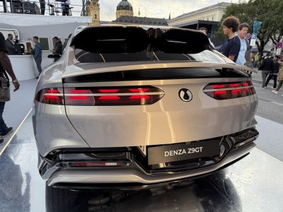 Sleek rear design with futuristic LED taillights and integrated spoiler
