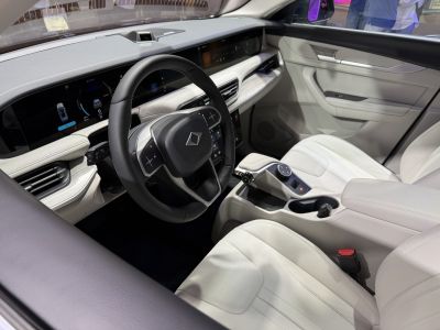 Digital dashboard and premium light interior with touchscreen controls