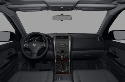 Dashboard and steering wheel of Suzuki SUV interior