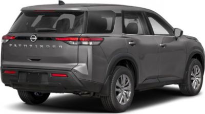 Rear view of modern SUV with distinctive tail lights and spacious body