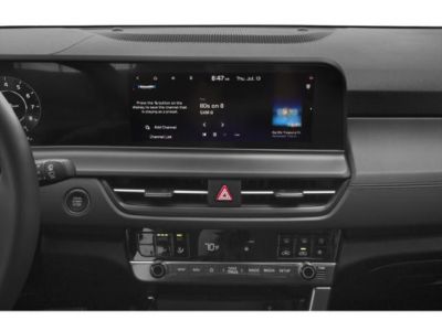 Digital infotainment touchscreen and climate control panel