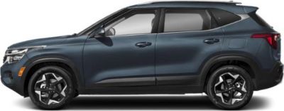 Side profile of a modern compact SUV with distinct geometric alloy wheels