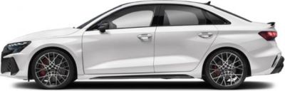 Aerodynamic side profile with intricate alloy wheels