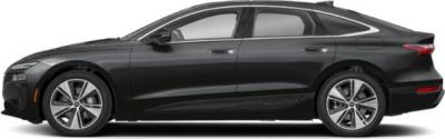 Aerodynamic side profile and modern alloy wheels of an electric sedan.
