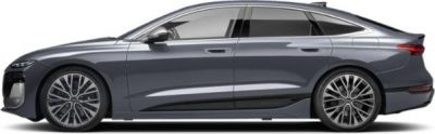 Sleek electric sedan with aerodynamic shape and alloy wheels