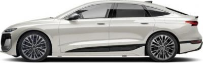 Side profile of a sleek electric luxury sedan with aerodynamic styling.
