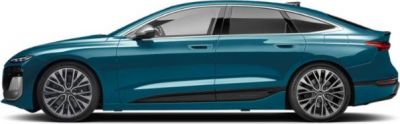 Sleek sportback electric sedan with aerodynamic shape and alloy wheels